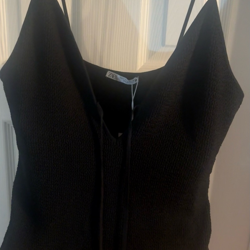 Zara Black Fitted Bodysuit